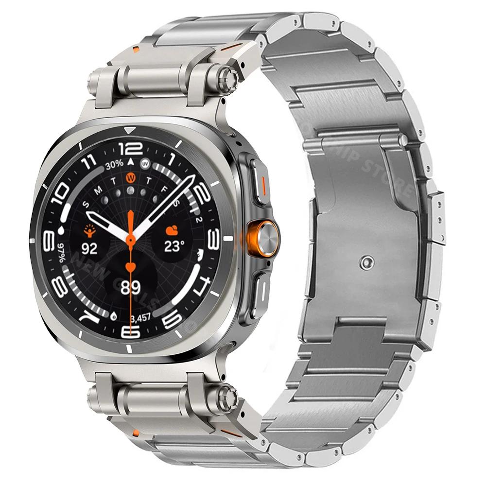 Titanium Band for Samsung Galaxy Watch 8 44mm 40mm 8 Classic 46mm Luxury Strap Correa for GALAXY ULTRA 2025 2024 Mens Bracelet