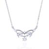 Lindon 925 Sterling Silber Klassische Damen Halskette Anhänger Zirkon Mode Geschenk
