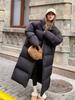 Übergroßen Langen Mantel Frauen Winter Unten Baumwolle Jacke Weiblichen Koreanischen Mode Gepolsterten Mantel Damen Casual Dicke Warme Zipper Mäntel