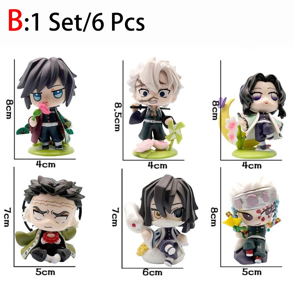 In Stock Demon Slayer Kimetsu No Yaiba Cute And Charming Blind Box Full Character PVC Model Playthings Figure Desktop Ornaments Collectible Gifts