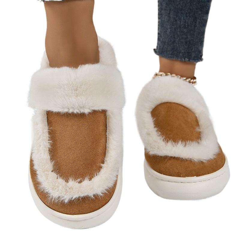 

Модные ретро зимние пушистые тапочки для женщин с теплым мехом 2024 года, новый роскошный дизайн, толстая подошва для улицы и дома, плюшевые тапочки, мода 42-43 белый