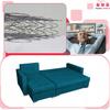 Varius Corner Sofa Bed with Sleeping Function Family Furniture Corner Sofa Turquoise