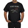 Best Selling New Men's Electric Circuit Pattern T-Shirt - Scientific Theme Ohm's Law - Black T-Shirt - Casual STEM Men Clothing