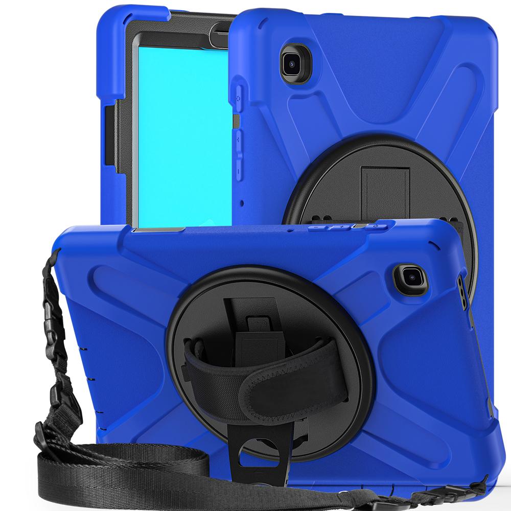 Tablet Cases for 8.7'' Samsung Galaxy Tab A7 Lite Case T225/T220/T227 Cover Rotate Hand Strap PC+Silicone Stand Shell