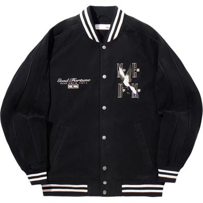 Li Ning Série Prosperidade Diária Jaqueta Confortável Versátil Respirável Quente Jaqueta Masculina Preto AJMV113-1