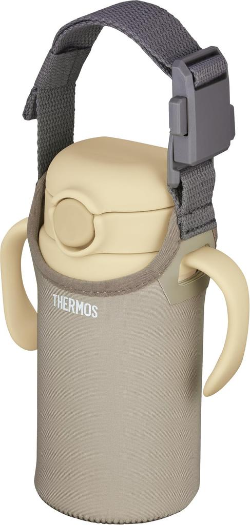THERMOS Straw Mug Pouch with 350ml Beige Easy-to-Attach / Detach Buckle Capacity (APK-350 BE) Direct from Japan
