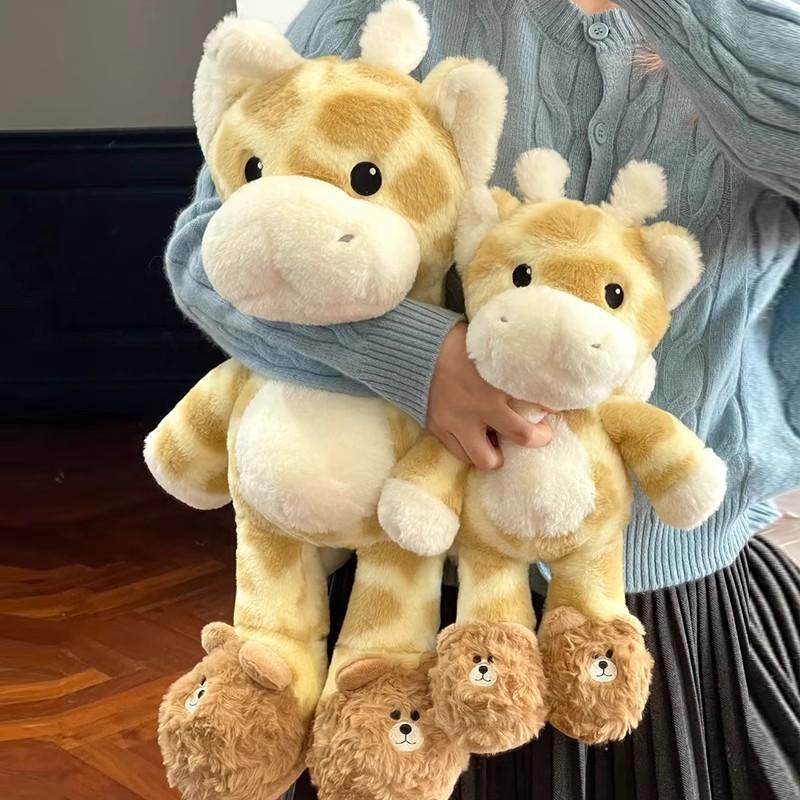 Cute Giraffe Doll Plush Toy Girl Holding Sleeping Doll Soft Children Sleeping with Comforting Doll Birthday Gift