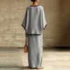 Women's Fashion Casual Two Piece Set Linen Cotton Top and Skirt Loose Fit Comfortable Lightweight Summer Outfit