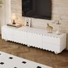 Modern white TV cabinet, TV stand, low TV stand. Unique design. 175 x 38 x 37 cm (L x W x H)