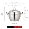 Lilang Stainless Steel Double-Handle Soup Pot
