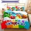 Set di biancheria da letto con motivo Numberblocks2, 3 pezzi, set copripiumino include copripiumino e federe, decorazione perfetta per la camera da letto in ogni stagione e regalo