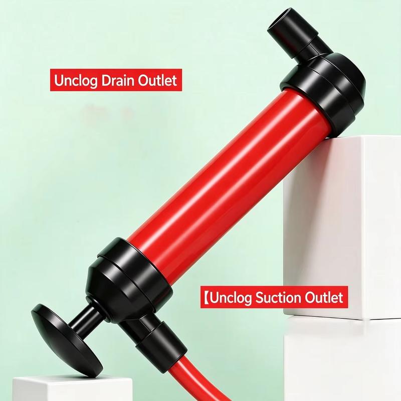 1 Set Manual Siphon Pump Ac Drain Unclogger Dual Port Air Extractor For Car Aquarium Fish Tank Oil Water Transfer Plumbing Tool