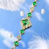 ZIDO Elegante Luxus Jade & Diamant Wasserdichte Vierblättrige Kleeblatt Damenuhr