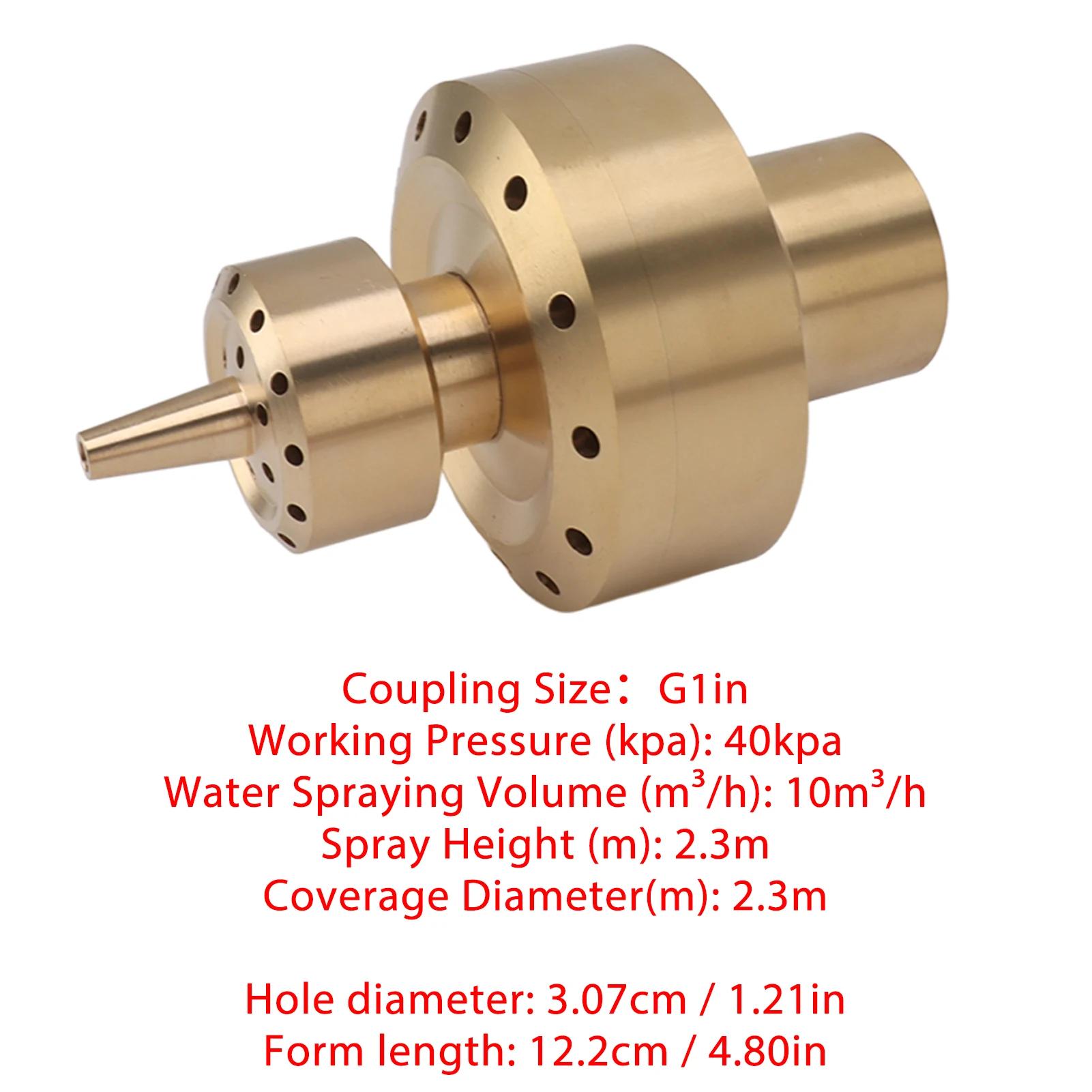 Copper Double Column Fountain Nozzle Music Fountain Landscape Scenery Nozzle Water Fountain Nozzle G1in G1.5in