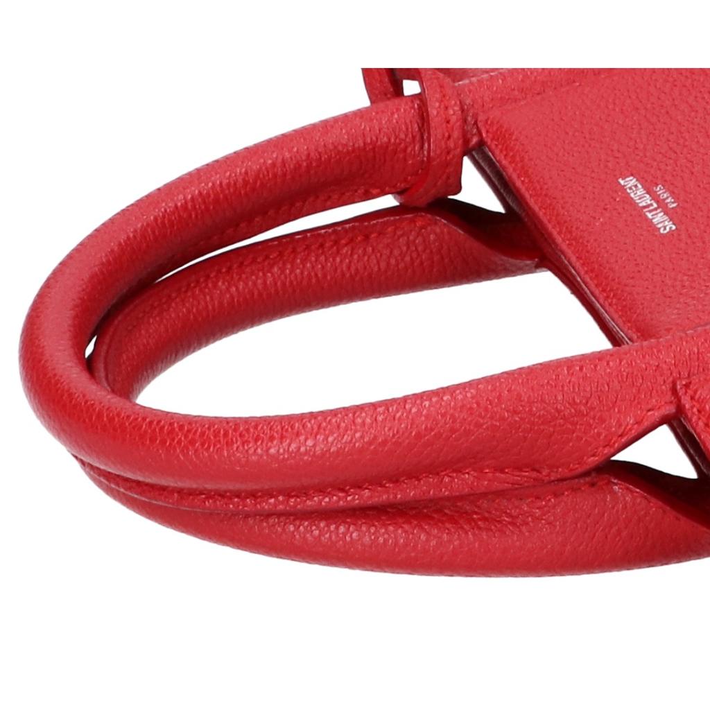 SAINT LAURENT PARIS [Excellent Condition] 400413 B680N Cabas Rive Gauche 2-Way Handbag RedUsed