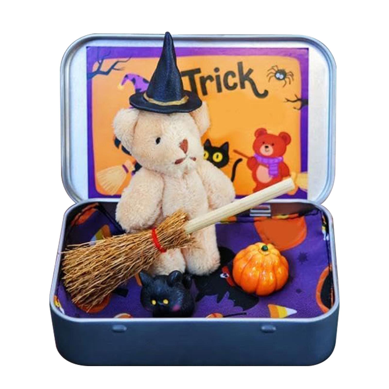 

Cute For Halloween Teddys Bear In A Box Charming Halloween Present Idea For Festive Home Accents світло-коричневого кольору