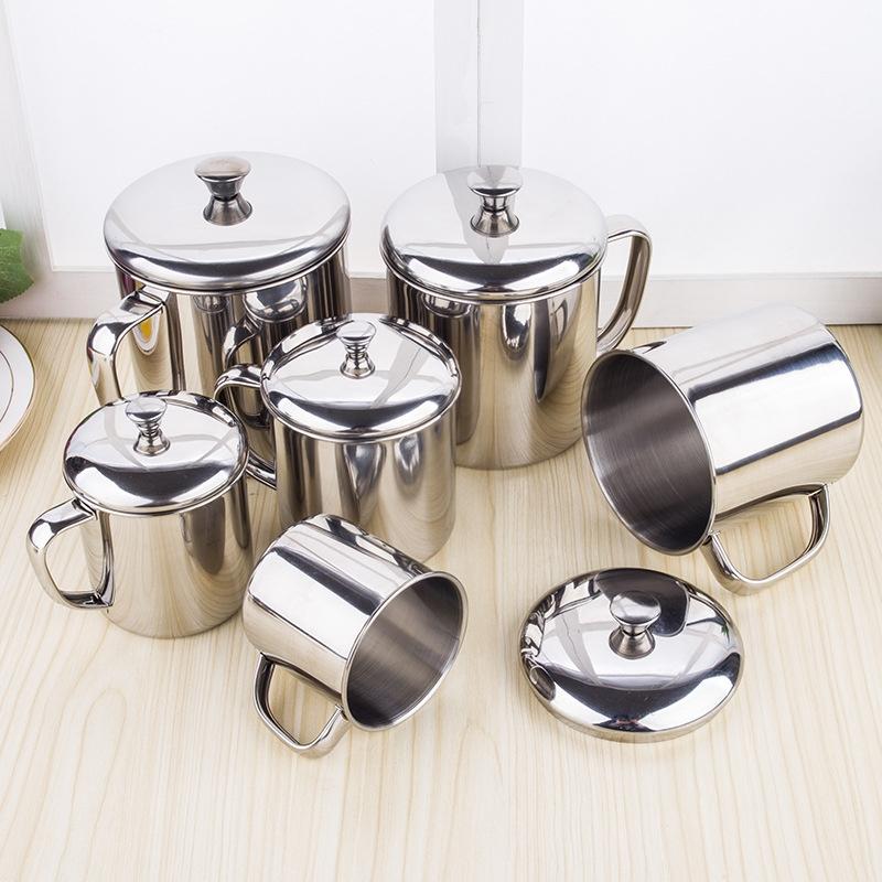 Mit Griff Edelstahl Tasse Zubehör Wasser Kaffee Tee Camping Zuhause