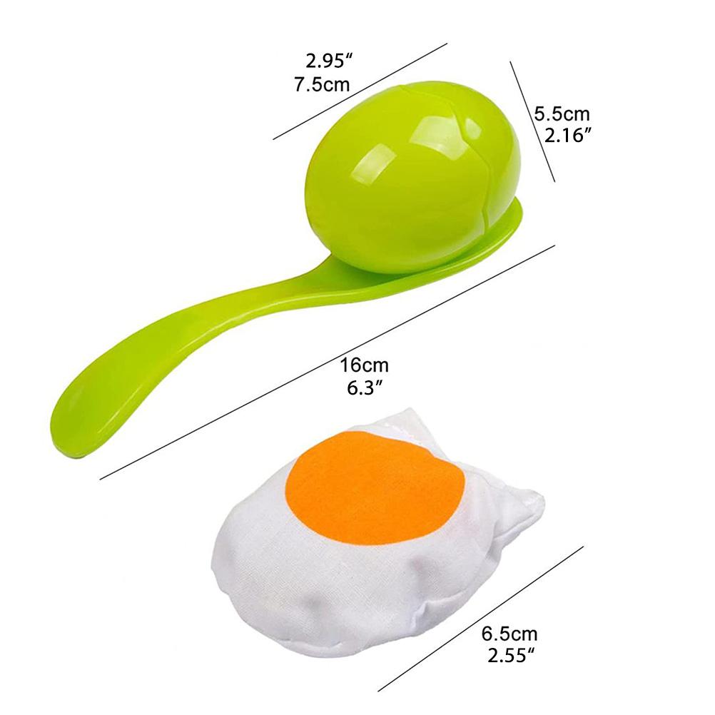 Eggs and Spoon Race Game Toy Set for Kids Outdoor Eggs and Spoon Race Game with Yolk Field Sport