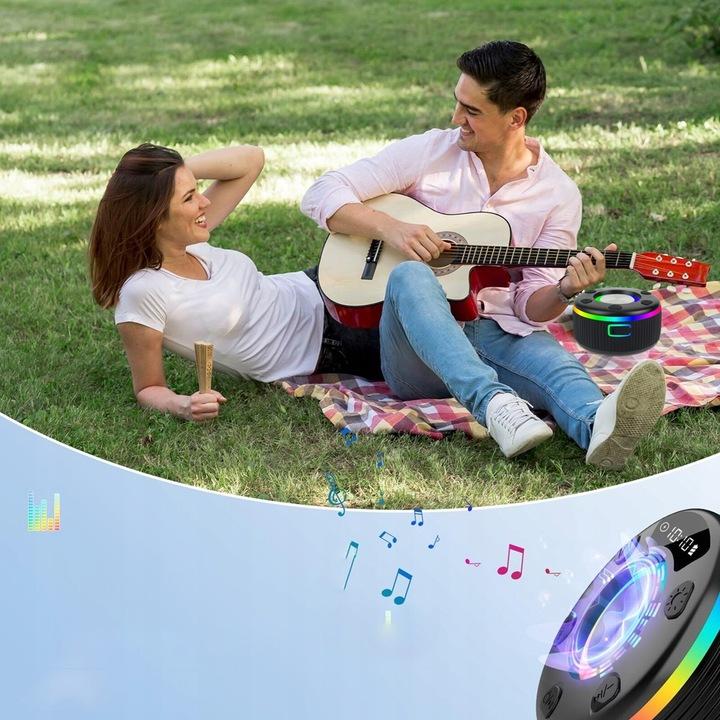 Led Bezprzewodowy Przenośny Łazienkowy Głośnik Bluetooth 5.3, Wodoodporność