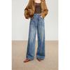 Autumn and Winter New Wide-leg Loose Scimitar Jeans Women's Floor-mopping Trousers Non-elastic Yuppie Style Three Lengths Optional