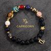 Eight Planets and Twelve Constellations Natural Stone Beaded Bracelet