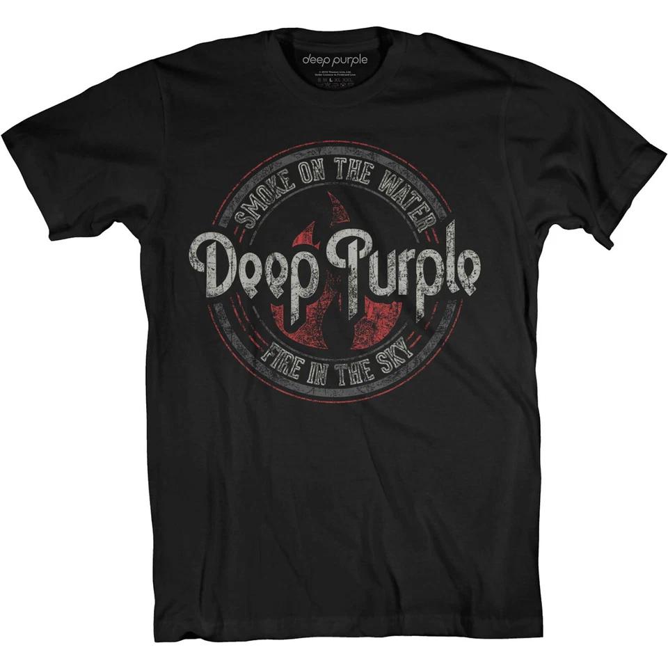 Deep Purple Smoke Circle Shirt S-XXL T-shirt Official Rock Band Tshirt 3XL