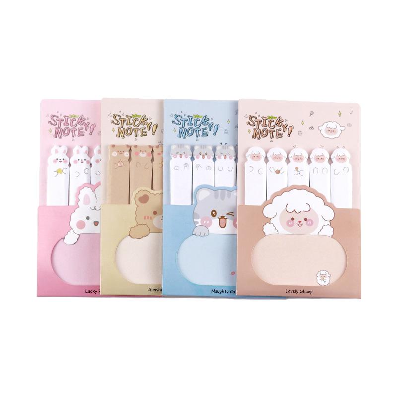Office School Supplies Creative Cartoon Mark Index Stickers Students Portable Classroom Combination Sticky Notes Wholesale Gift