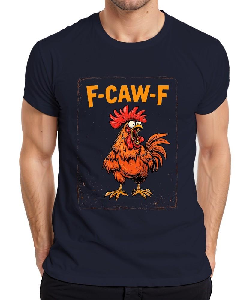 FCawF Funny Rooster Rooster Farm Saying Vintage Retro Meme Unisexs TShirt S