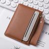 Ultra-thin PU card holder female Korean version of the zipper coin purse multi-card slot simple fashion compact card holder anti-degaussing