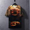 Terrifying Monster Girl Pattern Men's T-shirt Summer Outdoor Street Loose Tees Tops Short Sleeved Casual Men's and Women's Clothing