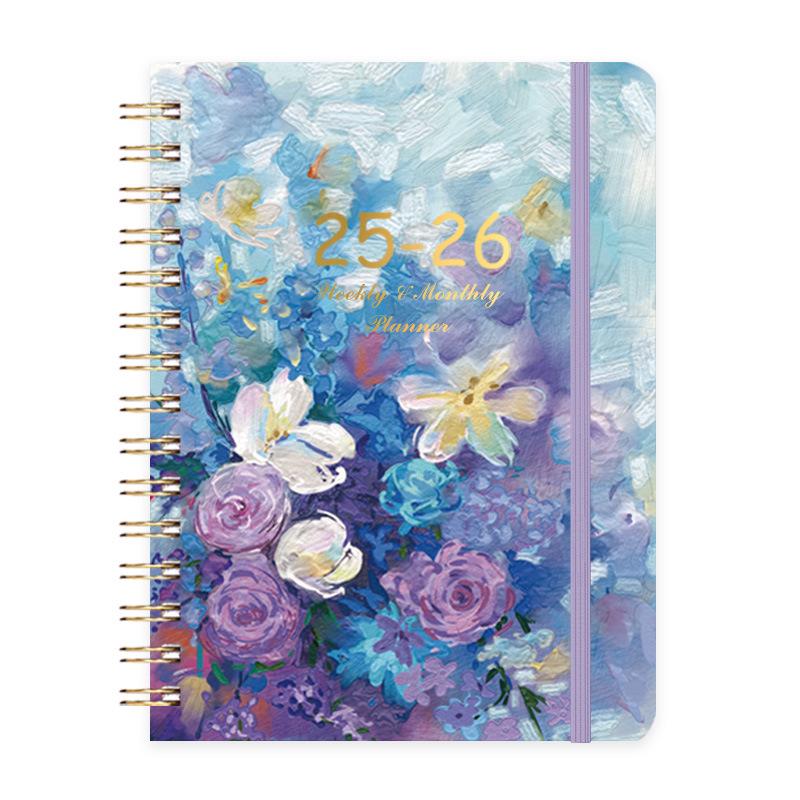 2025 A5 Daily Planner: Customizable Coil-Bound Schedule Book