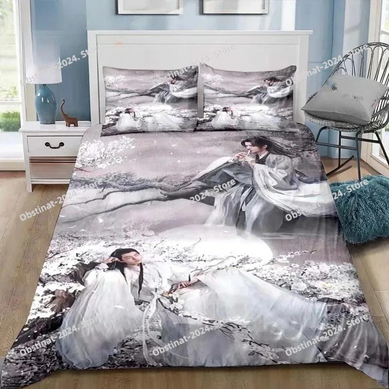 Drama The Untamed Xiao Zhan Wang Yi Bo Bedding Set Single Twin Full Queen King Size Bed Set Adult Kid Bedroom Bedding Gift 011
