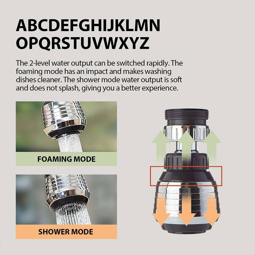360 Rotate Swivel Water Saving Tap Aerator Kitchen Faucet Water Bubbler Water Saving Tap Connector Diffuser for Kitchen Bathroom China Mainland