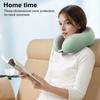 U-Shaped Neck Pillow Memory Foam Travel Neck Cushion Slow Rebound Neck Support Pillow with Storage Box for Cars Flights Home Office