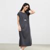 Elva' Island Summer Casual Short-Sleeve Midi Dress