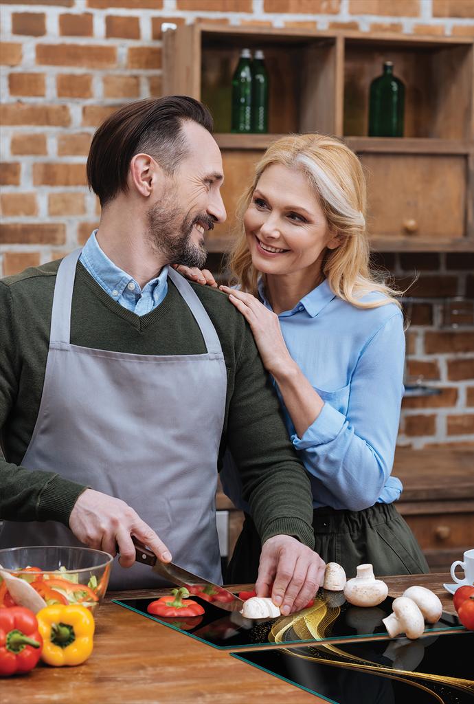 SZKLANA PŁYTA OCHRONNA NA KUCHENKĘ 90x52 CZARNA