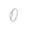 Elegant Hollow Titanium Steel Ring with Long Bar Diamond Design Fashion Jewelry