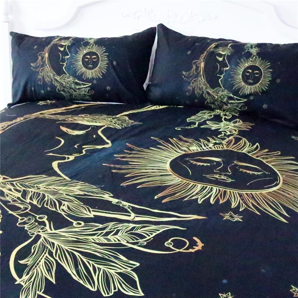 Gold Duvet Cover Bedding Set 240x220 Twin Queen King Size Comforter Double Bed Quilt Cover 135 Euro Bed Linen 2 Bedrooms 200x200