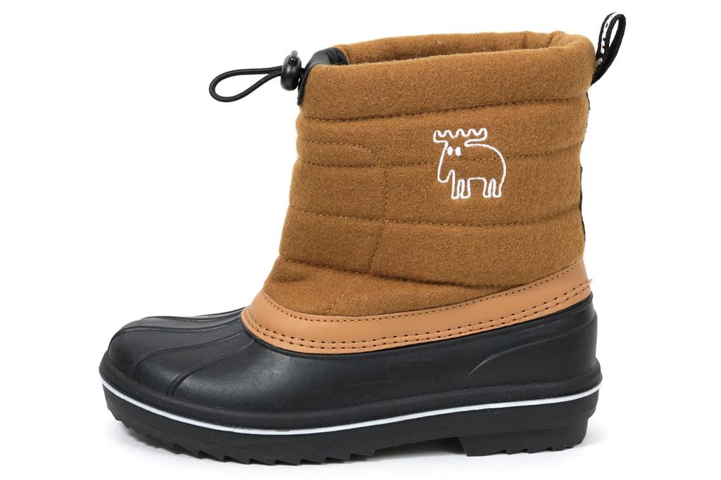 Mozu Bean Down Boots, Inner Boa, Elastic Cuffs, Cord Stoppers, Women's, Camel, Size 24cm