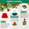 A84E-Mini Christmas Knit Hat And Scarf Kit-40 Pieces For Crafts, Tiny Santa Cap And Scarf Ornaments Included