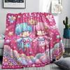 1PC Little Twin Stars Print Flannel Blanket, High quality All Seasons, Home Decor, Warmth and Comfort, Perfect for Christmas Gifts