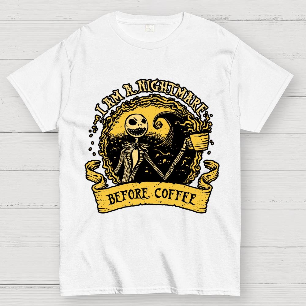 I Am A Nightmare Before Coffee Cotton Summer Casual Cool Loose T-Shirt