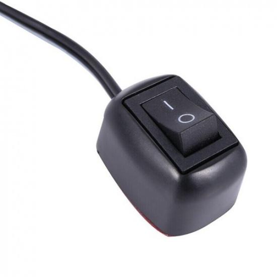 Car Switch Power ON/Off For Fog Lights Black Button DC 12V Plastic 18AWG