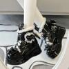 Lovely Girls Lolita Winter Ankle Snow Boots,Plush Warm Hairball Bowknots Wedge Heel Heightening Platform Shoes
