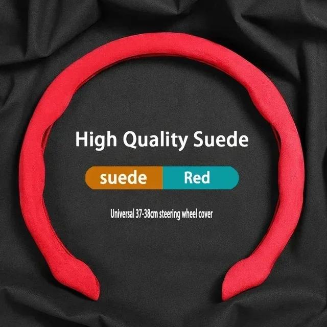 Car Suede Steering Wheel Cover Sweat-absorbin For Fiat 500 Steering Wheel Cover Auto Accessories