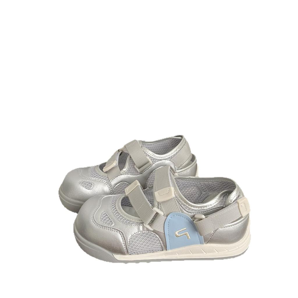 Ugly cute hollow Velcro little white shoes women's sandals summer new chic niche design Mary Jane Forrest Gump board shoes