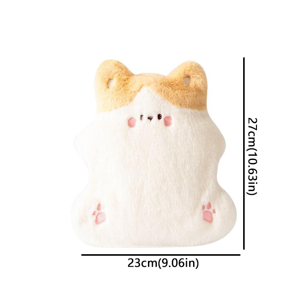 Plush Cover Hot Water Bottle Cartoon Water Injection Bag Portable Plush Hand Warmer  Belly Warmer