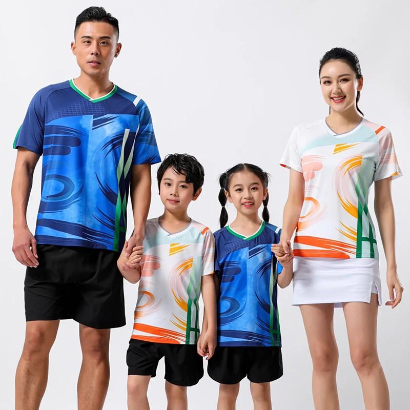 Customizable Sport Uniform Set Badminton Tennis Volleyball Training Kids Adult Breathable Synthetic Fabric