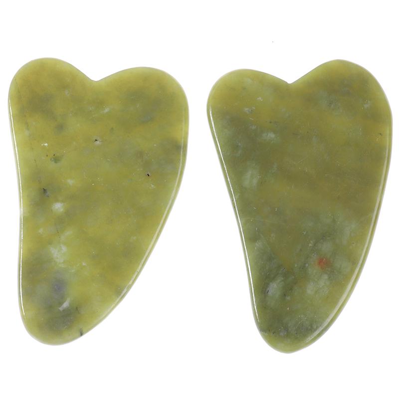 Gua Sha Natural Green Jade Quartz Stone Bodys Massage Board Tool