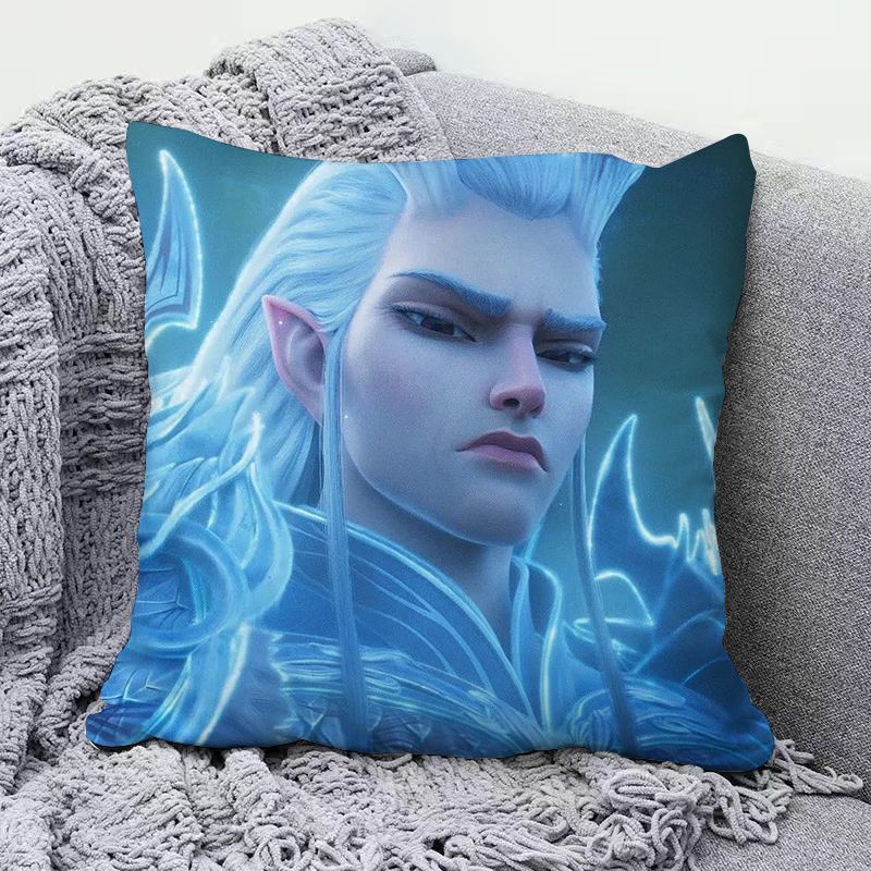 

Nezha Peripheral Pillows, Cute Cartoon Animation, Nezha Aoguang Aobing Cushions, Living Room Sofa, Bedroom Cushions Flannel 45x45cm double-sided [without pillow core]
